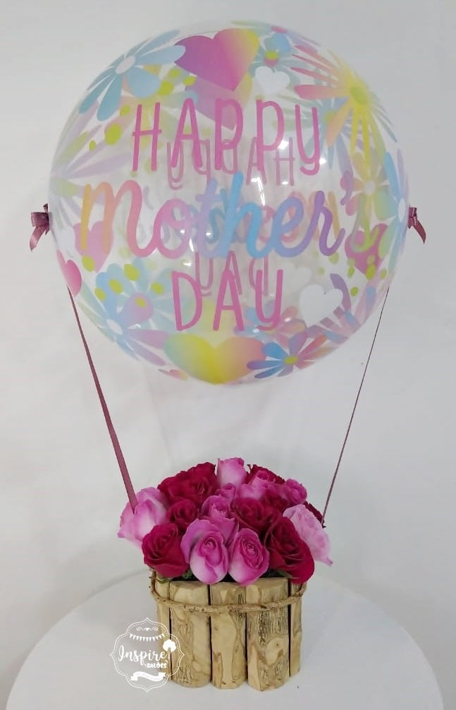 Balloon Box Rosas Naturais