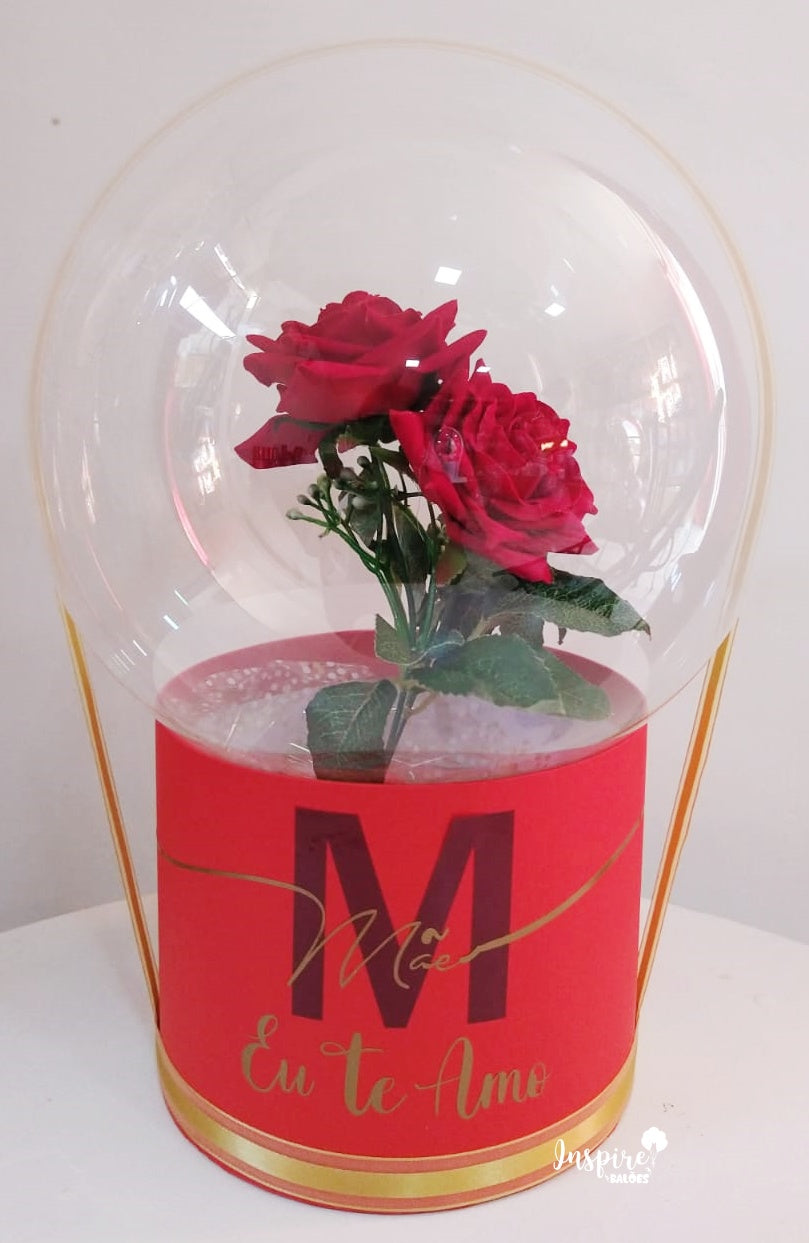 Balloon Box com Rosa